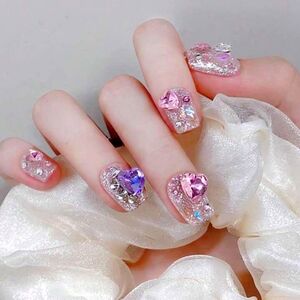 🍒🍒 24 Pieces Gem Press On Nails❗️Final Price❗️